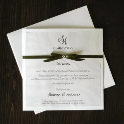 Completarea invitația la nuntă