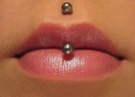 Piercing buza superioară (fotografii)
