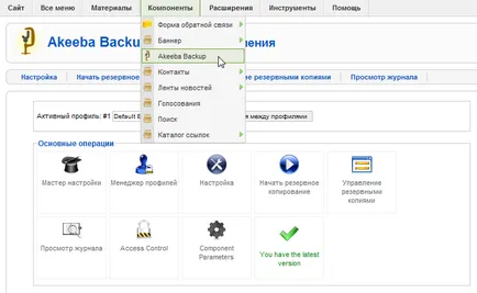 Akeeba de backup, de backup joomla, site-ul de transfer