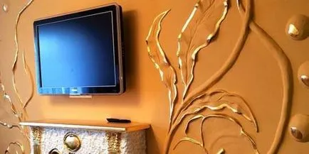 Basorelieful pe peretele mâinilor foto, video de instruire lui