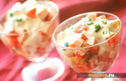 Rapide și gustoase salată cârnați și roșii și brânză biscuiti (cârnați) salata rapida si delicioasa de carnati cu branza de rosii si biscuiti