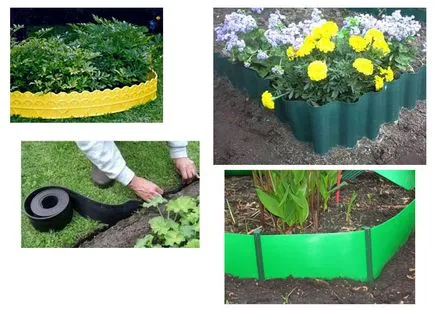 Bordure banda pentru paturi din material plastic (paturi mărginește flowerbeds) Bordure paturi de bandă din material plastic