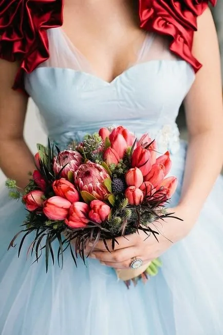 buchet de mireasa din lalele