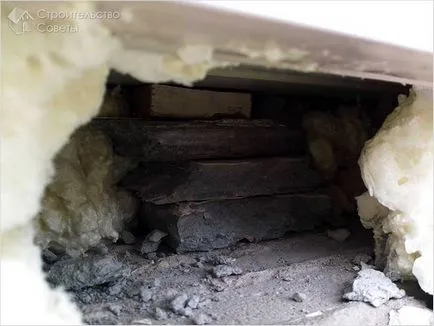 Sigiliul fanta pe balcon - utilizarea spumelor etanșanți și chituri (fantă) Fisurile reparate pe balcon - utilizarea unui material de etanșare, spumă și chit