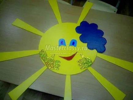 Artizanat din placi tavan - soare
