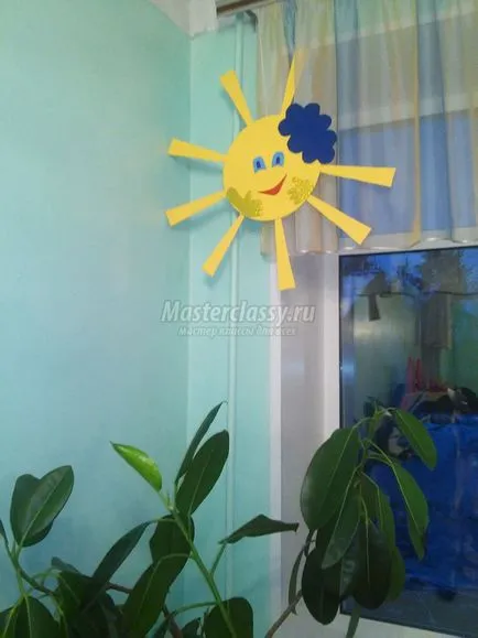 Artizanat din placi tavan - soare