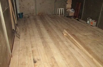 Podeaua de lemn în garaj cu mâinile cum să facă, ce să acopere, dispozitivul decât culoarea și