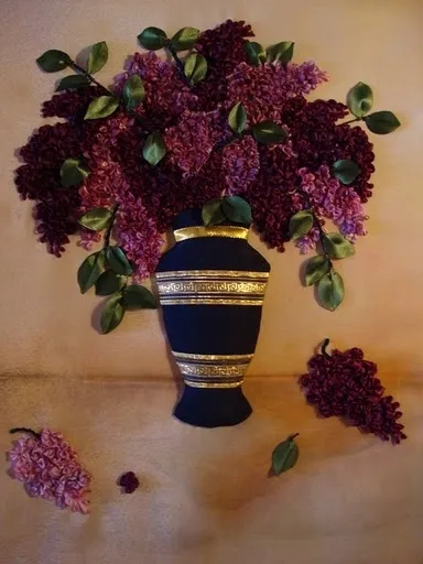 Wondrous fiefuri brodate de liliac, brodată