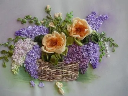 Wondrous fiefuri brodate de liliac, brodată
