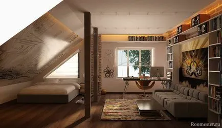 Design loc pentru un tânăr într-un stil modern - fotografie interior