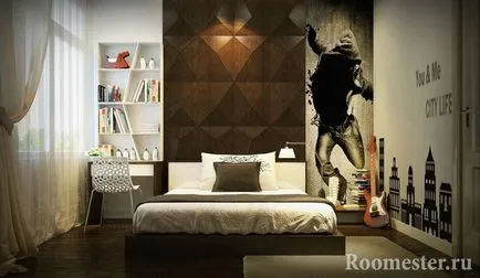 Design loc pentru un tânăr într-un stil modern - fotografie interior