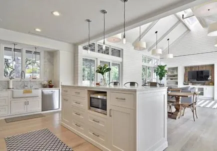 Design de bucătărie într-o casă privată în interiorul diferitelor aspecte (acasă) Design de bucătărie într-o casă privată în interiorul diferitelor concedierile