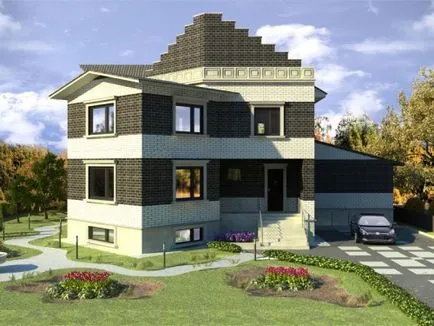 Designul fațadei unei fotografii casă privată, opțiuni de decor, portalul de construcție