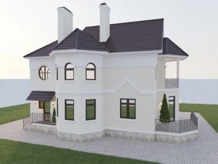 Designul fațadei unei fotografii casă privată, opțiuni de decor, portalul de construcție