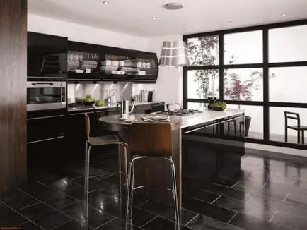 Design de bucătărie într-o casă privată în interiorul diferitelor aspecte (design simplu bucatarie + într-o casă privată) Design de bucătărie într-o casă privată în interiorul diferitelor concedierile
