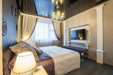 plafon de proiectare în dormitor sunt simple și opțiuni sofisticate de design