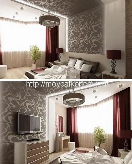 Design dormitor cuplat cu un balcon