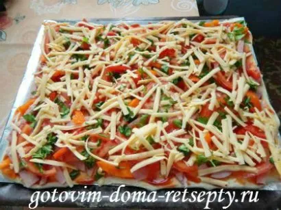 pizza de casa cu roșii și șuncă - o rețetă cu fotografie (șuncă) pizza de casa cu rosii si sunca - reteta cu o fotografie