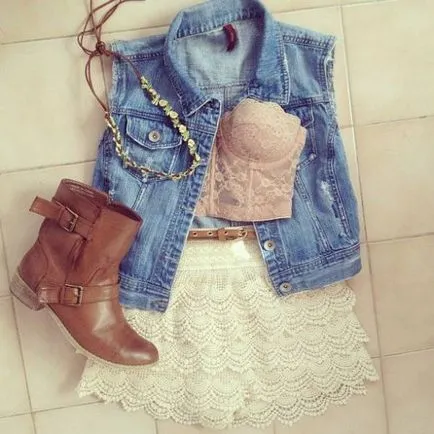 Denim Vest - complement colorat imagine!
