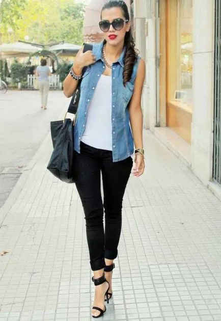 Denim Vest - complement colorat imagine!