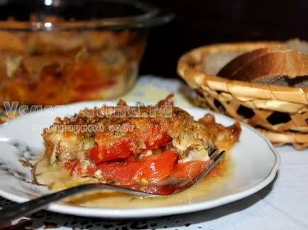 Tomate coapte cu brânză în rețetă cuptor cu fotografie (tomate) Tomate coapte cu brânză în rețetă cuptor cu o fotografie