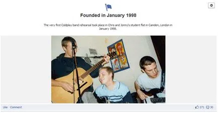 Facebook cronologie în acțiune