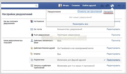 Facebook - Înregistrare, intrare și pentru a seta profilul pe Facebook, dezvoltarea site-ului și a câștigurilor