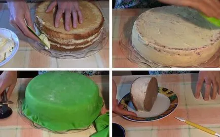 Figurile „Mașa și Ursul“ masticului cu înregistrarea pe tort (mastic) Figurile „Mașa și Ursul“ masticului cu inregistrare pe tort