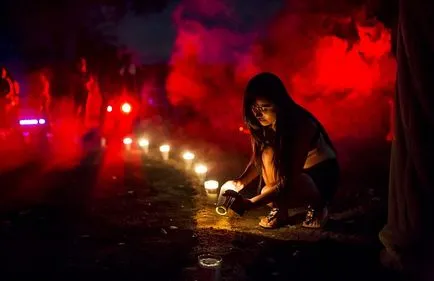 Reportaj foto de masă negru satanică terifiant