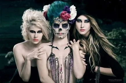 Fantasy make-up, creând un neobișnuit, creativ, artistic make-up