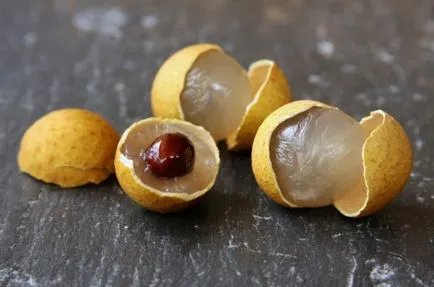 fotografie fructe Longan, gust, proprietăți utile, daune