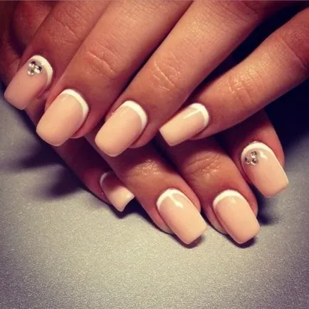 fotografii manichiura shellac franceză (manichiură) manichiură franțuzească shellac fotografie