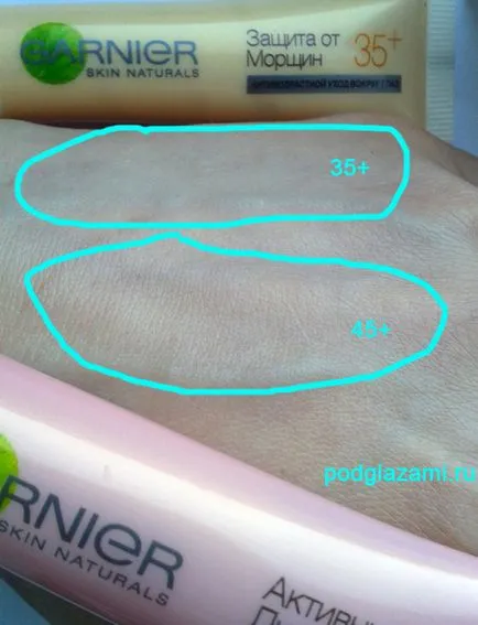 Garnier de protecție a ochilor de pliuri 35 vs ochi garnier ridicare activ 45