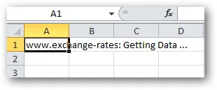 Importul datelor în Excel 2010 de pe Internet
