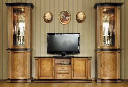 Interiorul camera de zi într-un stil clasic, designul frumos modern al camerei