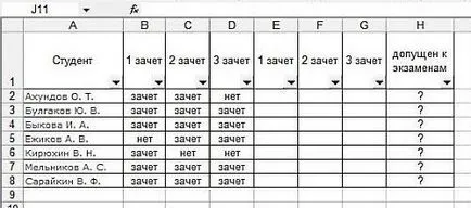 Folosind un operator logic, dacă Excel