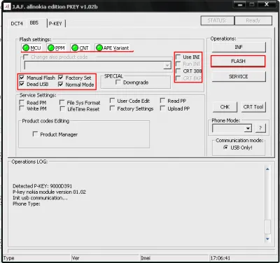 JAF - instrucțiuni, sau cum să lumineze intermitent firmware-ul piratat