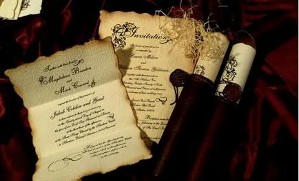 Efectuarea invitatii de nunta sau de a intrige vizitatori