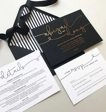 Efectuarea invitatii de nunta sau de a intrige vizitatori