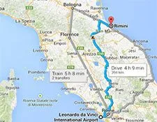 Cum se ajunge la aeroportul din Rimini