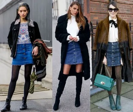 Cum și ce să poarte cu fusta din denim - fotografii, stil, moda