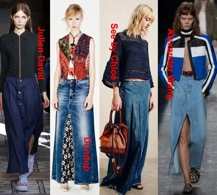 Cum și ce să poarte cu fusta din denim - fotografii, stil, moda