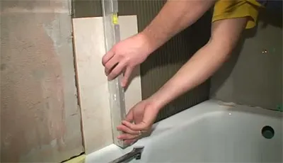 Cum să se stabilească țiglă pe perete baie (ca pereți cu gresie) Cum să se stabilească țiglă pe perete baie