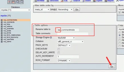 Cum se schimba wp_ prefix în baza de date MySQL, creare site