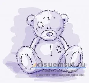 Cum să atragă ursuleti treptat creion - desena aici (ursi) Cum să atragă ursuleți de pluș, treptat, creion - trage aici