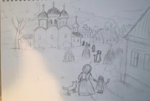 Cum de a desena o biserică, trage treptat în creion, copilul meu