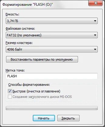 Cum sa format o unitate flash USB, card flash este corect formatat