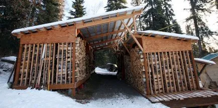 Cum de a construi un sopron în țară (pentru a construi o cabana sopron) Cum de a construi un sopron la cabana