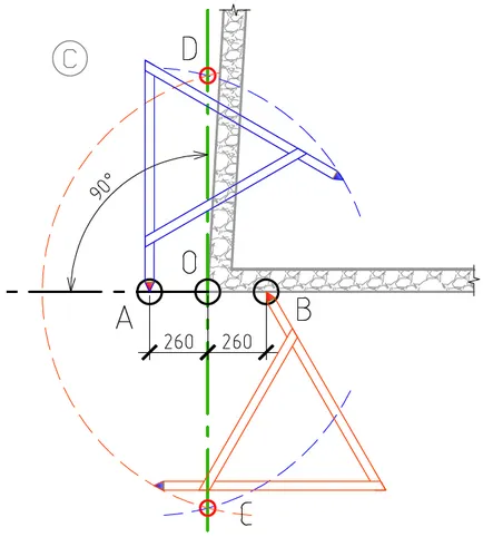 Cum de a construi un unghi drept la sol cu ajutorul unor instrumente simple (porțiunea de marcare) Cum de a construi un unghi drept la sol cu ajutorul unor instrumente simple