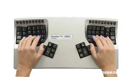 Cum să tastați pe tastatura cu ambele mâini